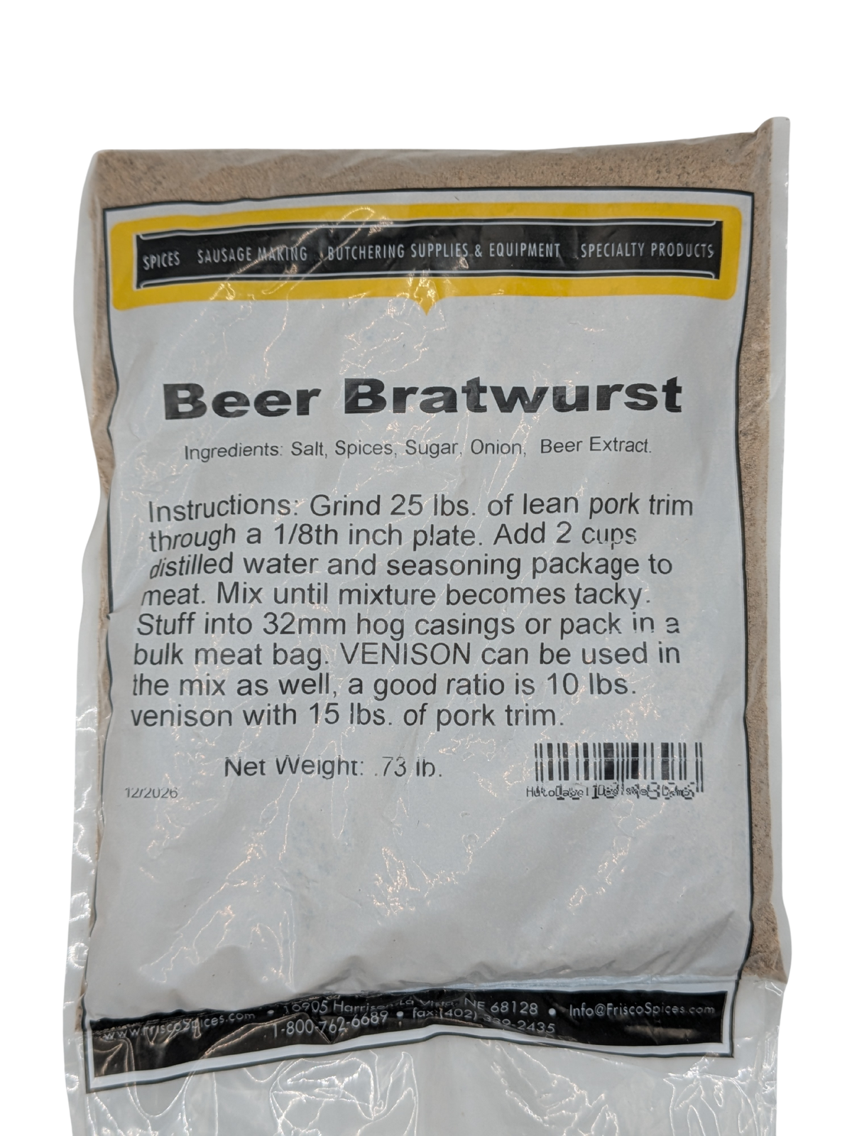 Beer Bratwurst Seasoning