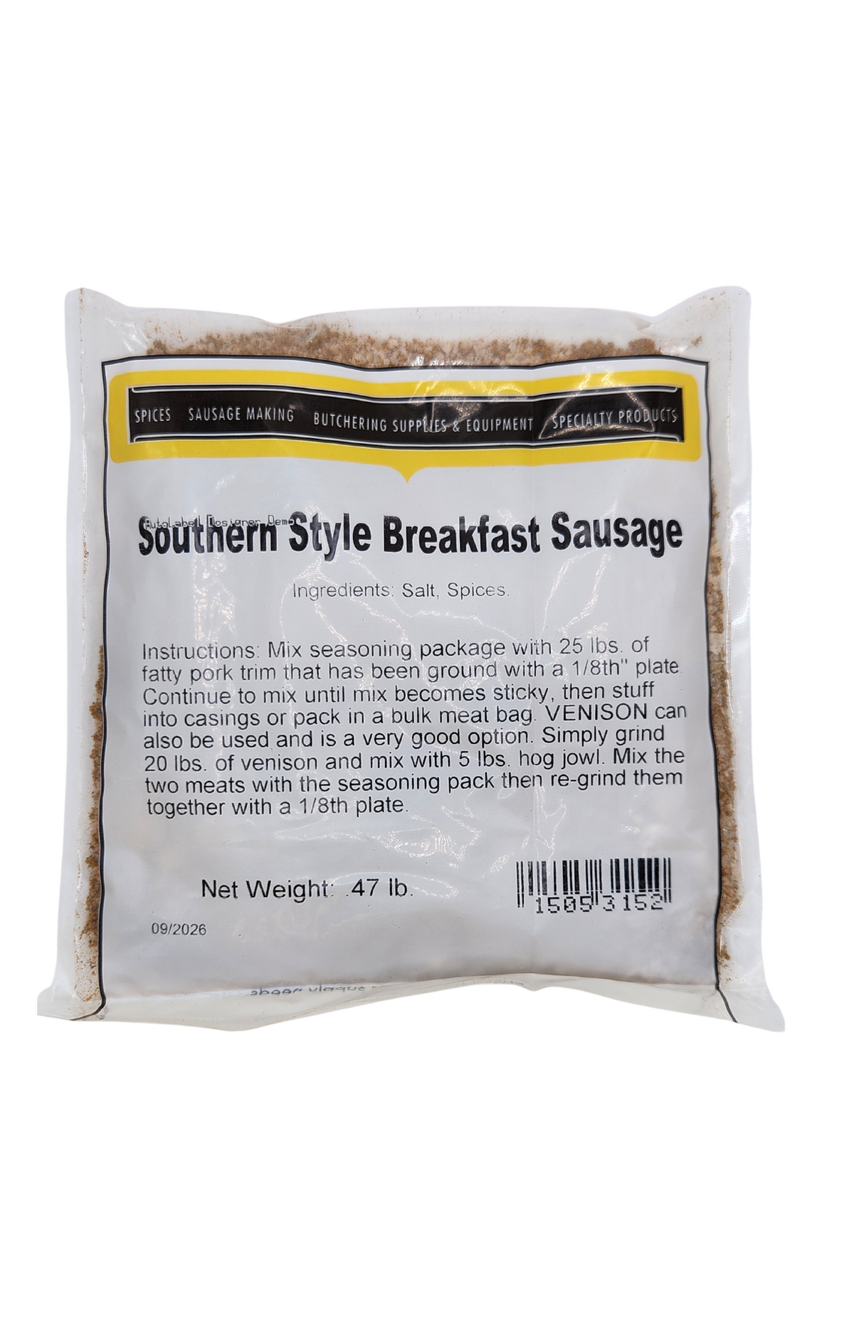 Southern Style Breakfast Sausage Seasoning