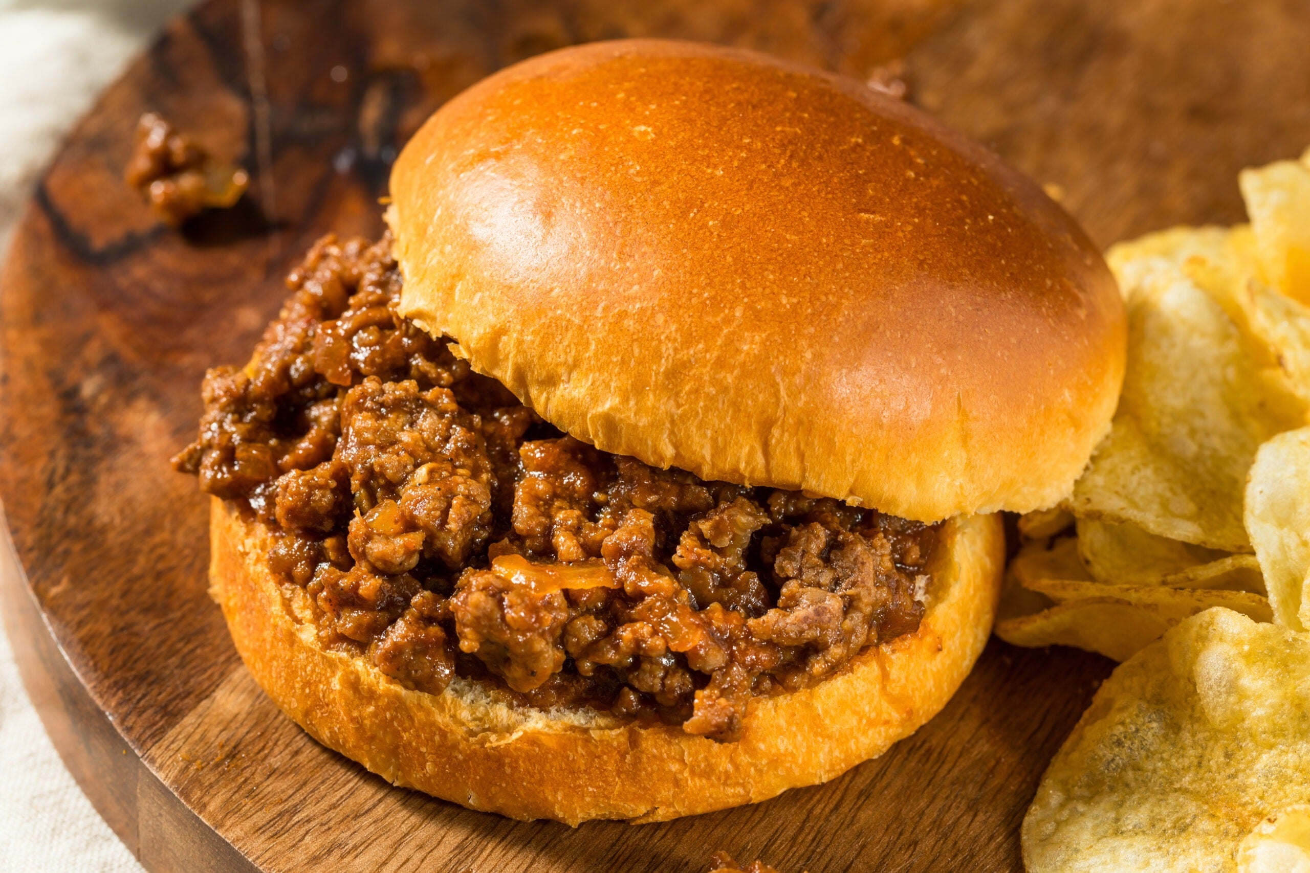 Homemade BBQ Sloppy Joe Sandwich