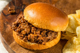 Homemade BBQ Sloppy Joe Sandwich