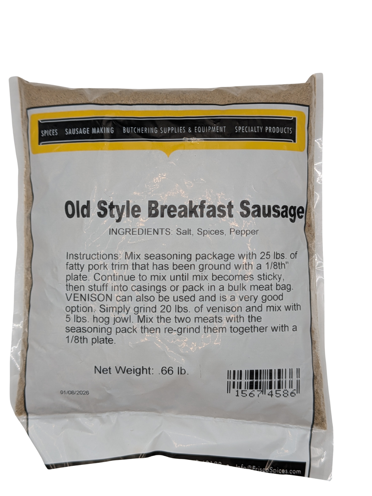 Old Style Breakfast Sausage Seasoning