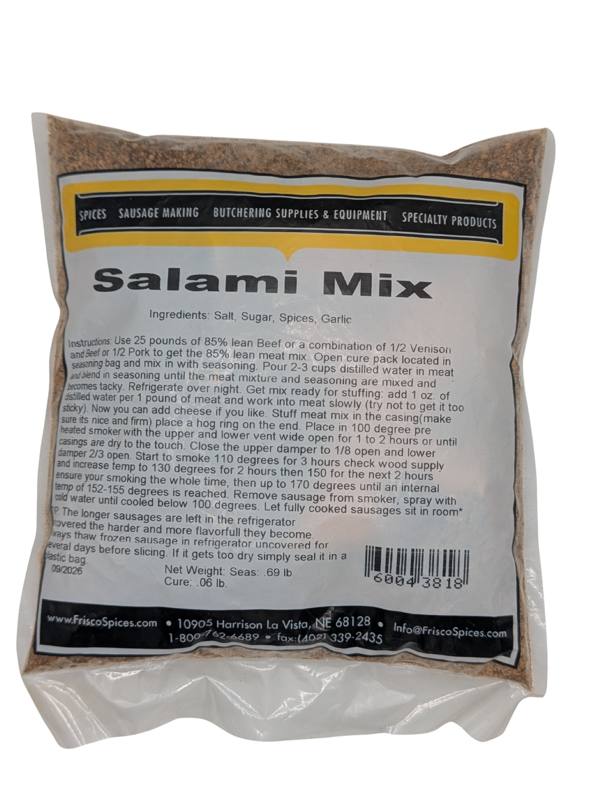Summer Salami Seasoning bulk bag