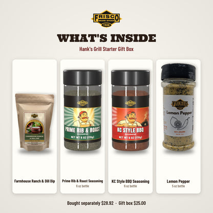 Hank's Grill Starter Gift Box: What's inside: each item with its name