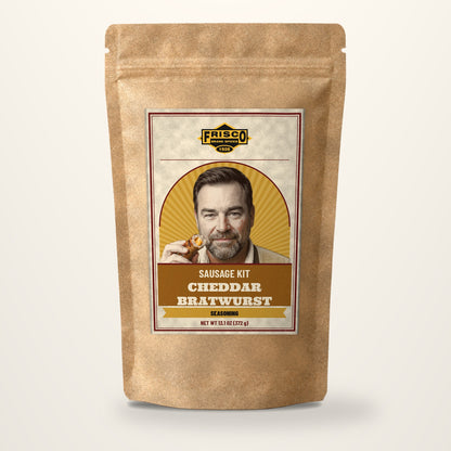Cheddar Bratwurst seasoning packshot