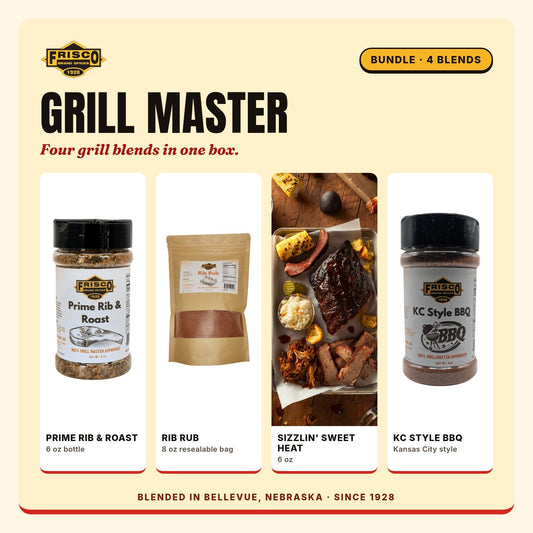 Grill Master: Prime Rib & Roast, Rib Rub, Sizzlin' Sweet Heat and KC Style BBQ