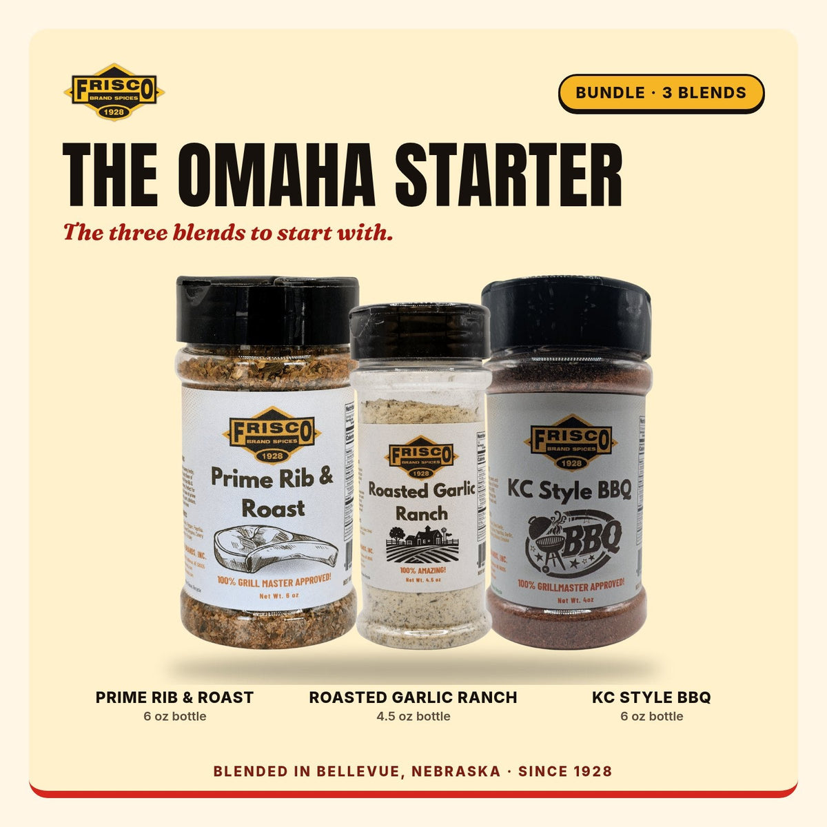 The Omaha Starter: Prime Rib & Roast, Roasted Garlic Ranch and KC Style BBQ