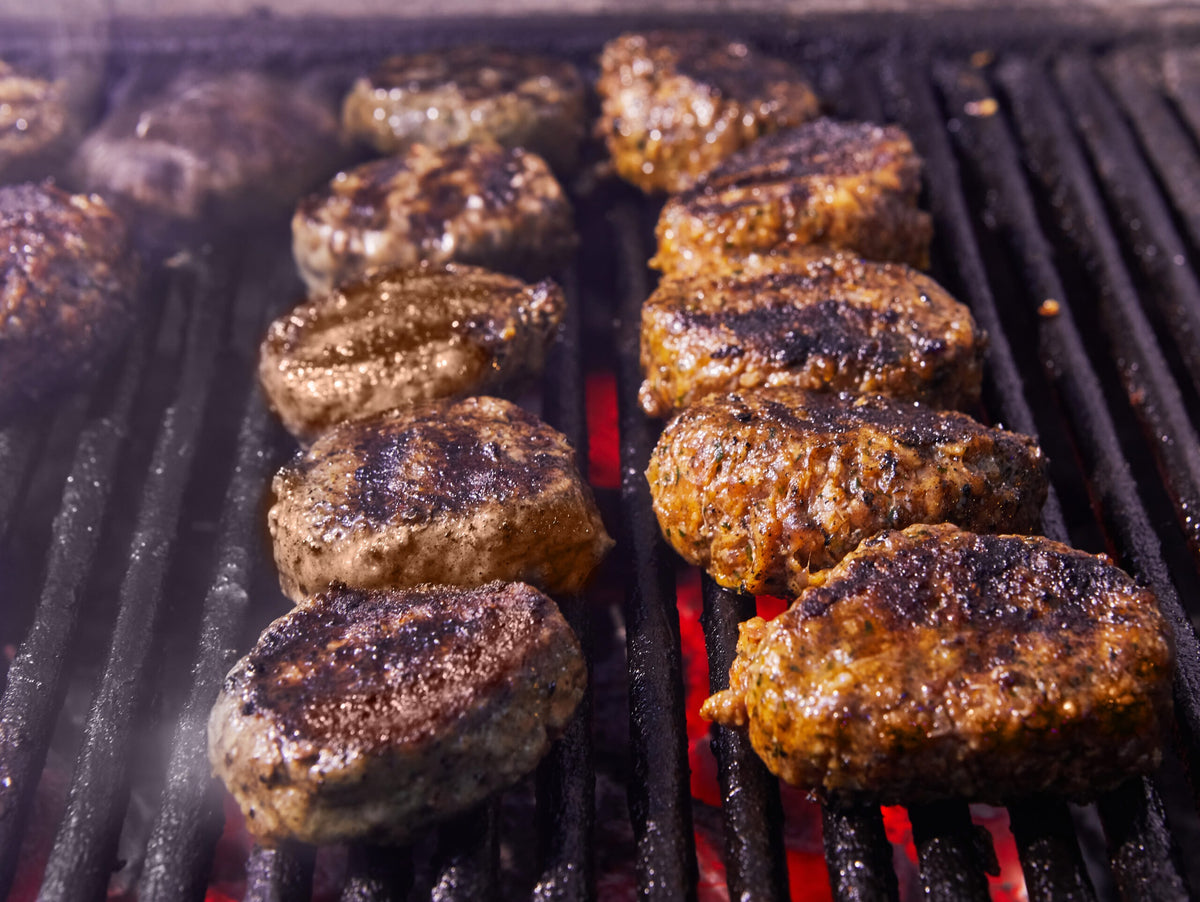 Grilled BBQ and smoke BBQ party. Close-up